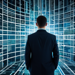 A professional in a modest business suit stands amidst a dynamic, abstract digital landscape filled with blurred text, fragmented graphs, and glowing, intertwined data streams, symbolizing the overwhelming nature of information overload and the spread of misinformation. The subject is fully clothed, with a focused and discerning expression, meticulously sifting through the visual noise. The scene is set in a modern, high-tech environment. Perfect anatomy, correct proportions, natural pose, well-formed hands, proper finger count, natural body proportions. Safe for work, appropriate content, family-friendly, high-quality, professional photography.