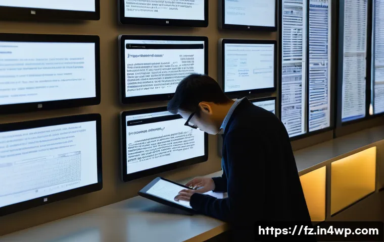 지식 합성 능력 개발을 위한 자원 추천 - A modern digital archive workspace scene showing a researcher using a large touchscreen display fill...