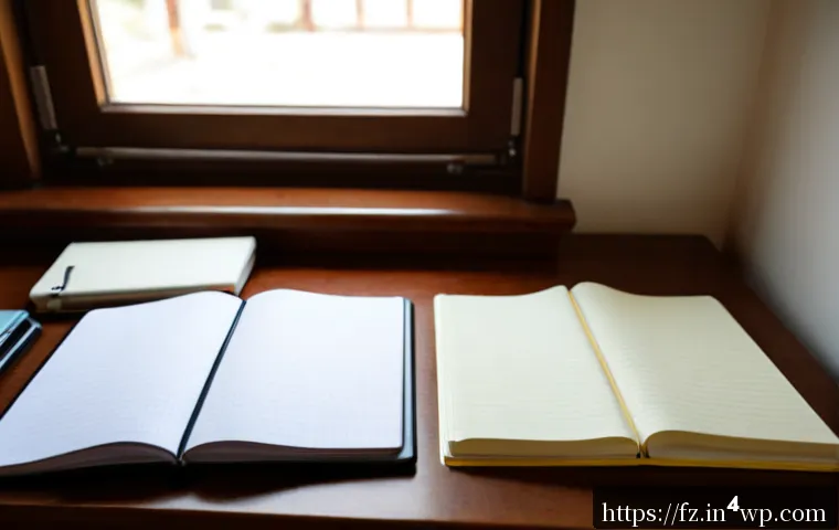 지식 합성을 위한 개인적 경험 활용 - Photorealistic home office scene of a thoughtful middle-aged professional organizing personal travel...